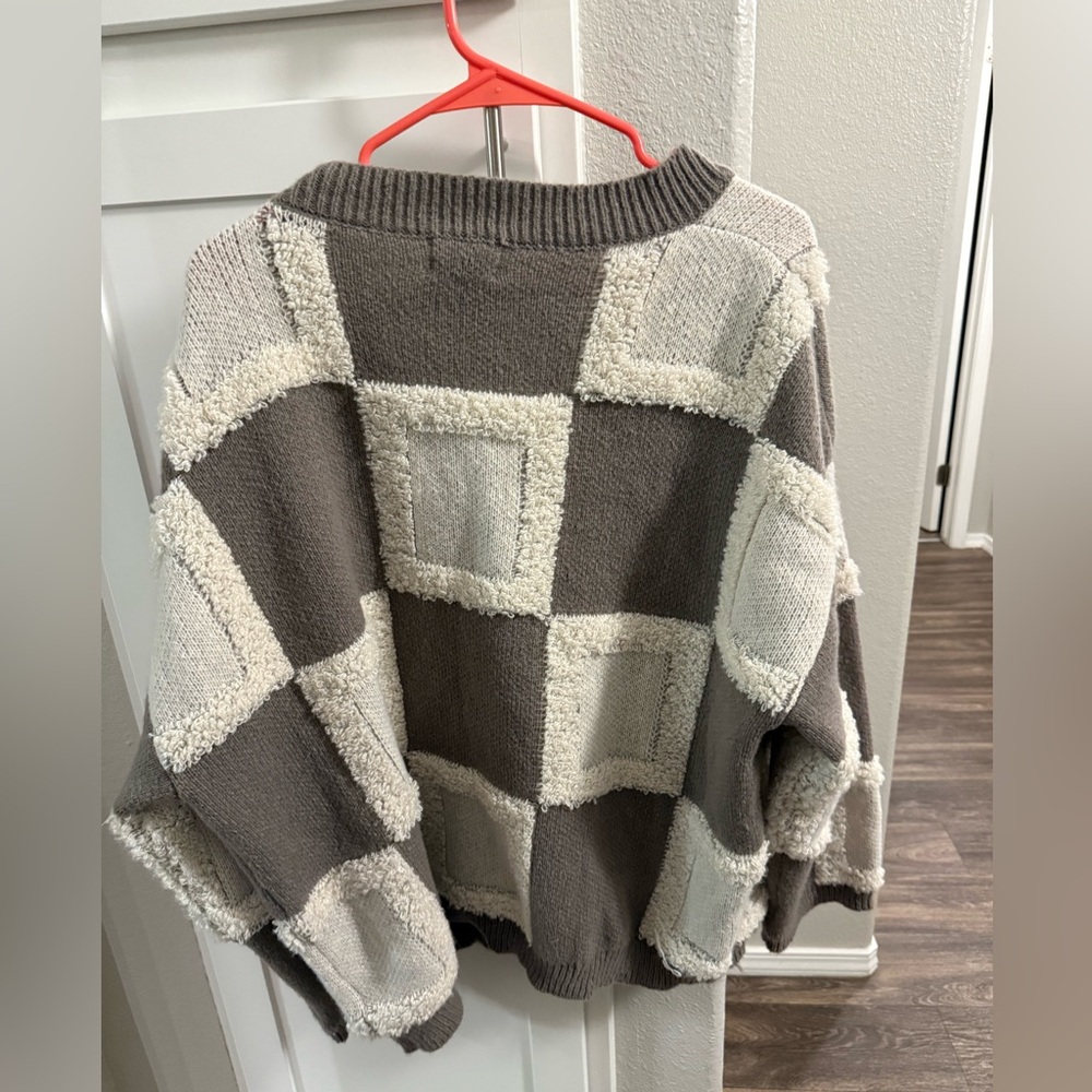 BiBi Women's Brown and Cream Block Cardigan - Picture 2 of 3